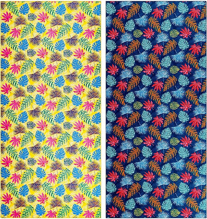2 Pack Microfiber Beach Towel, Oversized Microfiber Pool Towel 75”x 35”, Sand-Free Beach Towel, Quick Drying Camping Towel, Super Absorbent Bath Towel Blanket, Soft Breathable and Lightweight