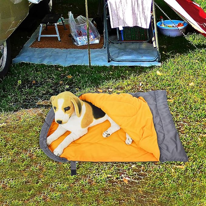 KUDES Dog Sleeping Bag Waterproof Warm Packable Dog Bed with Storage Bag for Indoor Outdoor Travel Camping Hiking Backpacking (43''Lx27''W)