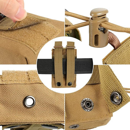 FRTKK Tactical Radio Holder Radio Holster Molle Radio Pouch Universal Radio Case Military Heavy Duty Radio Bag for Police Firefighter Two Ways Walkie Talkies Vest