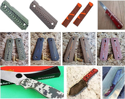 NC HAISDA G10 Scales knife Handle Material Knifemakers Sword DIY Slabs Grips Micarta Blanks Slabs Material pack of 2 Army Green