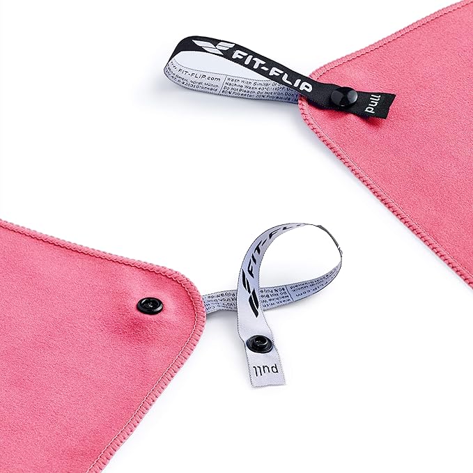 Fit-Flip Travel Towel - Compact & Ultra Soft Microfiber Camping Towel - Quick Dry Towel - Super Absorbent & Lightweight for Sports, Beach, Gym, Backpacking, Hiking and Yoga