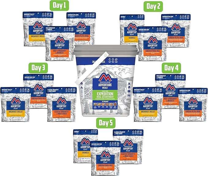 Mountain House Expedition Bucket | Freeze Dried Backpacking & Camping Food | 30 Servings, New! Classic Buccket