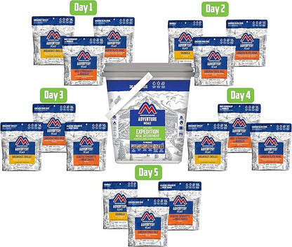 Mountain House Expedition Bucket | Freeze Dried Backpacking & Camping Food | 30 Servings, New! Classic Buccket