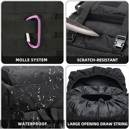 70L Camping Hiking Military Tactical Backpack Outdoor Water-Repellent Adjustable Sport Bags