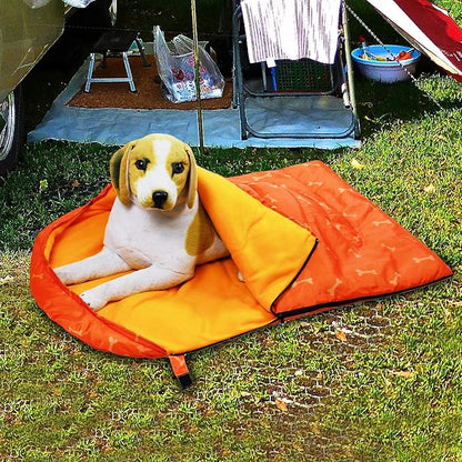 KUDES Dog Sleeping Bag Waterproof Warm Packable Dog Bed with Storage Bag for Indoor Outdoor Travel Camping Hiking Backpacking (43''Lx27''W)