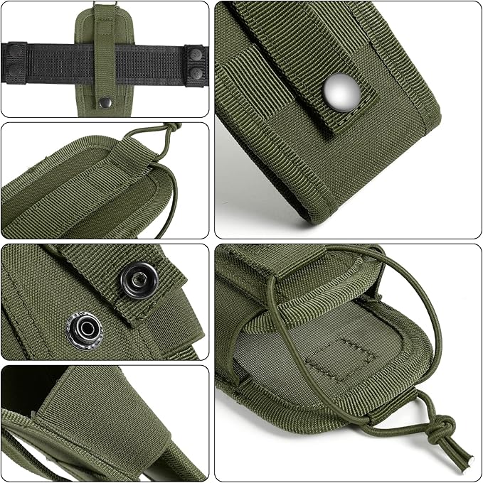 FRTKK Tactical Radio Holder Radio Holster Molle Radio Pouch Universal Radio Case Military Heavy Duty Radio Bag for Police Firefighter Two Ways Walkie Talkies Vest