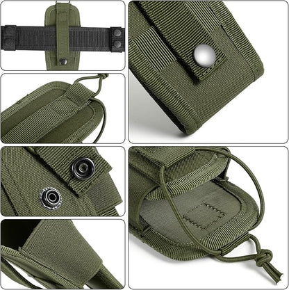 FRTKK Tactical Radio Holder Radio Holster Molle Radio Pouch Universal Radio Case Military Heavy Duty Radio Bag for Police Firefighter Two Ways Walkie Talkies Vest