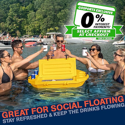 CUDDY Floating Cooler and Dry Storage Vessel for Land & Water – 40QT– Great for River, Beach, Kayak, Pool, & Lake - Multiple Color Options