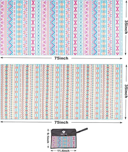 2 Pack Microfiber Beach Towel, Oversized Microfiber Pool Towel 75”x 35”, Sand-Free Beach Towel, Quick Drying Camping Towel, Super Absorbent Bath Towel Blanket, Soft Breathable and Lightweight