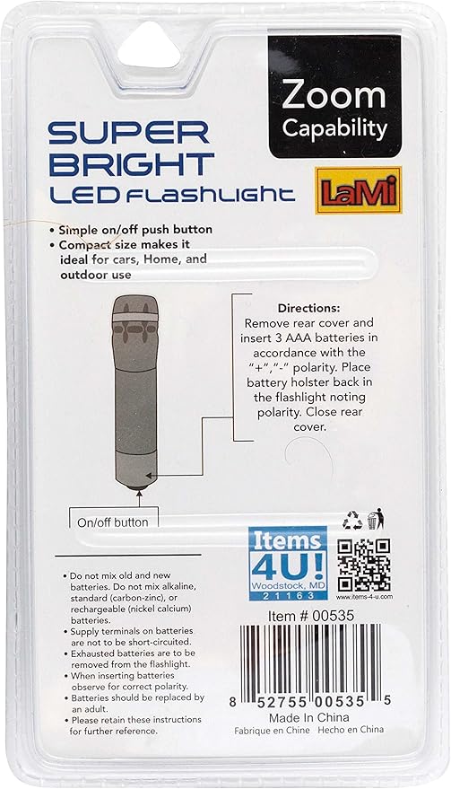 Items 4U! Super Bright LED Flashlight, Shines up to 426 Ft