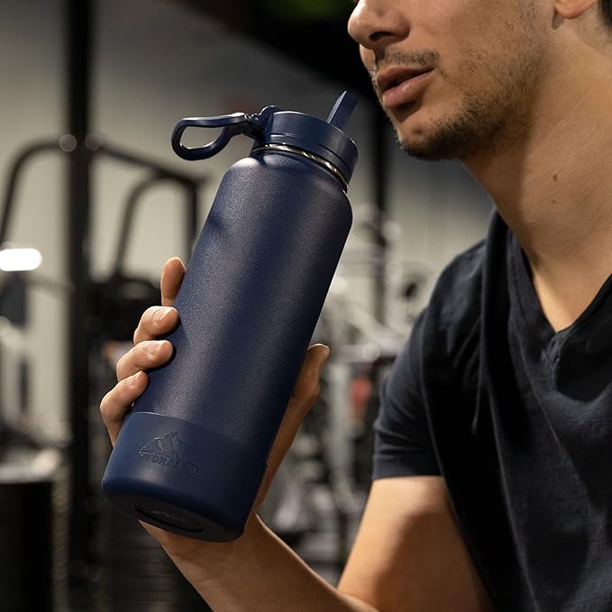Hydrapeak 26oz Sport Insulated Water Bottle with Straw or Chug Lid, Leak & Spill Proof, Keeps Drinks Cold for 24 Hours, Hot for 12 Hours, Premium Stainless Steel Water Bottles (26oz, Orchid)