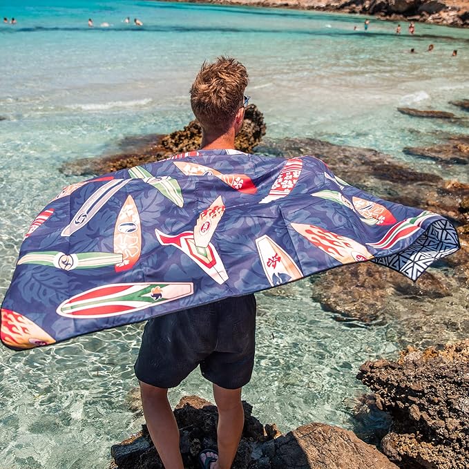 4Monster Microfiber Beach Towel Quick Dry,Super Absorbent Lightweight Travel Towel for Swimmers, Sand Free Camping Towel, Beach Towels for Pool, Swim, Water Sports,Yoga,Gym,Backpacking