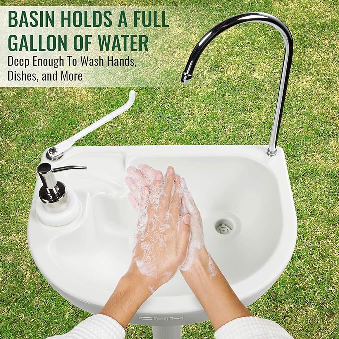 Hike Crew Outdoor Portable Sink with 6.3 GAL (24L) Waste Tank