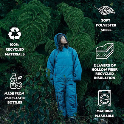 Selk'bag Original Wearable Sleeping Bag - Outdoor & Indoor Sleeping Bags - Sleeping Bag Suit - Temp Rating 35 to 44 Degrees F