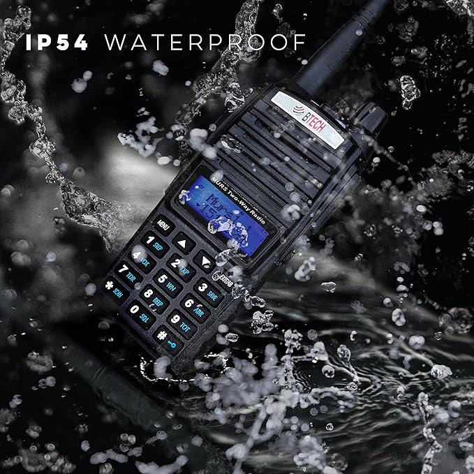 BTECH MURS-V2 200 Fully Customizable Channels MURS Two-Way Radio. USB-C Charging, IP54 Weatherproof, Dual Band Scanning (VHF/UHF), FM Radio, & NOAA Weather Broadcast Receiver