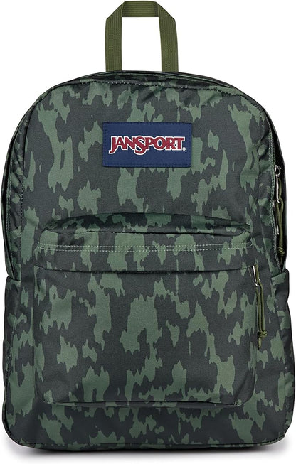 JanSport SuperBreak One Backpack - Durable, Lightweight Bag with 1 Main Compartment, Front Utility Pocket with Built-in Organizer, Premium Backpack, Camo Illusion