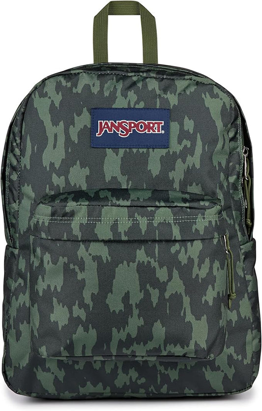 JanSport SuperBreak One Backpack - Durable, Lightweight Bag with 1 Main Compartment, Front Utility Pocket with Built-in Organizer, Premium Backpack, Camo Illusion