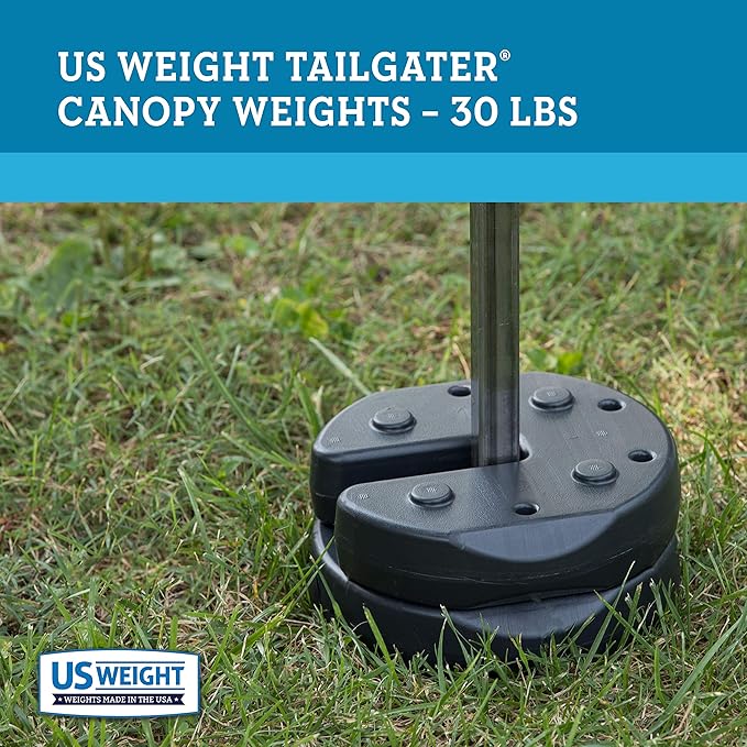 Impact Canopy 4' x 4' Portable Dressing Room, Pop Up Portable Changing Room, Navy Blue/White + US Weight Tailgater Canopy Weights Set of 4