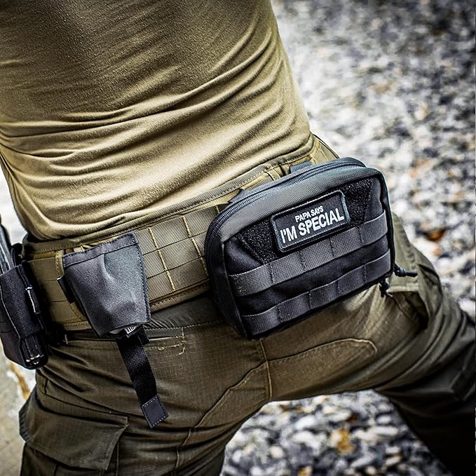 OneTigris MOLLE Pouch, Tactical Admin Pouch Belt EDC Tool Organizer Zippered Utility Waist Pack 7.5"x5"x2"
