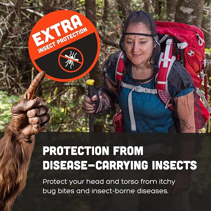 Ben's InvisiNet Bug Jacket & Mitts - Durable & Comfortable Insect Protection for Outdoor Activities - Fine Mesh Bug Net