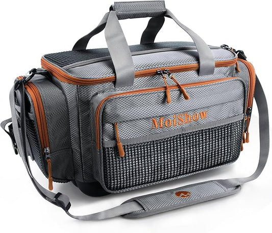 Fishing Tackle Box Bag - Fishing Bags for Saltwater or Freshwater (#Grey) Fishing Tackle Bags - Padded Shoulder Strap - Tackle Bag for 3600 3700 Tackle Box