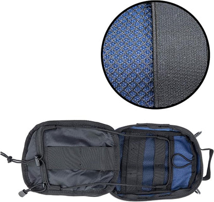 LINE2design First Aid (Ifak) Pouch EMS Bag - EMT Emergency Medical Trauma Pack Bags Tactical EDC Rescue Utility Gear IFAK Bags for Hiking Stop Bleeding Includes USA Patch - Navy