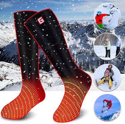 Heated Socks Women Electric Battery Socks Thermal Insulated Socks for Arthritis, Winter Thick Warm Cotton Sox Heating Foot Warmer, Unisex & USA 6-13 Size