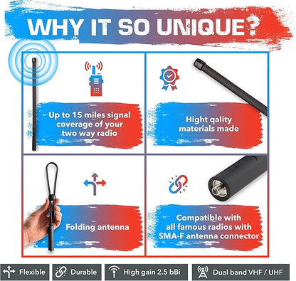 Baofeng accessories Set Baofeng UV-5R Battery 3800mAh, USB Charging Cable, Baofeng Antenna, Baofeng Programming Cable, Radio Pouch, Speaker Mic compatible Baofeng UV5R BF-F8HP UV-5X3