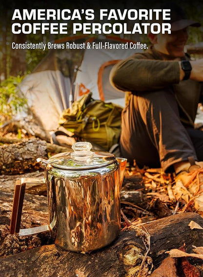 COLETTI Bozeman Coffee Percolator — America’s Favorite Percolator [6 cup]