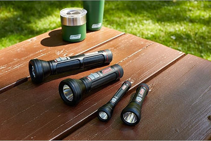 Coleman LED Flashlight with BatteryGuard Technology, Strong & Lightweight Water-Resistant Flashlight with Extra Drop Protection, Up to 25% More Battery Life than Traditional Flashlights