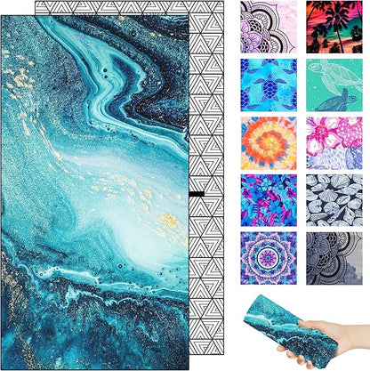 Microfiber Quick Dry Beach Towel – Lightweight Sand Free Oversized Large Towel Accessories Travel Must Have Swim Pool Yoga Camping Gear Summer Cruise Ship Compact Sandproof Item Gift Starry Sky
