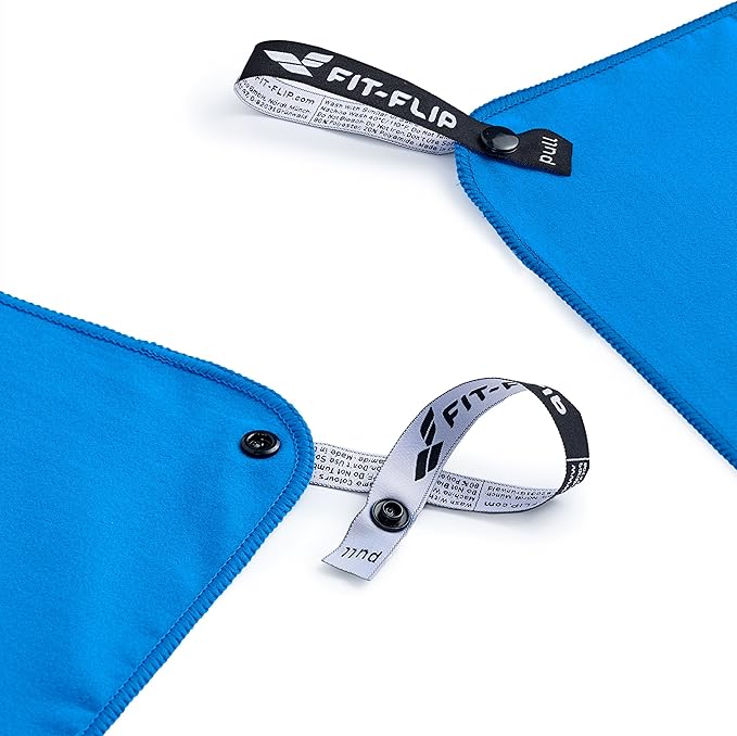 Fit-Flip Travel Towel - Compact & Ultra Soft Microfiber Camping Towel - Quick Dry Towel - Super Absorbent & Lightweight for Sports, Beach, Gym, Backpacking, Hiking and Yoga