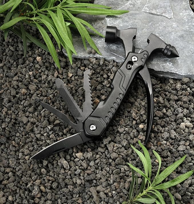 KA-71 14-in-1 Multitool with Safety Locking, Professional Stainless Steel Multitool Pocket Hammer,Nail Puller, Flat Pliers, Grip Pliers, Apply to Survival,Camping, Hunting and Hiking