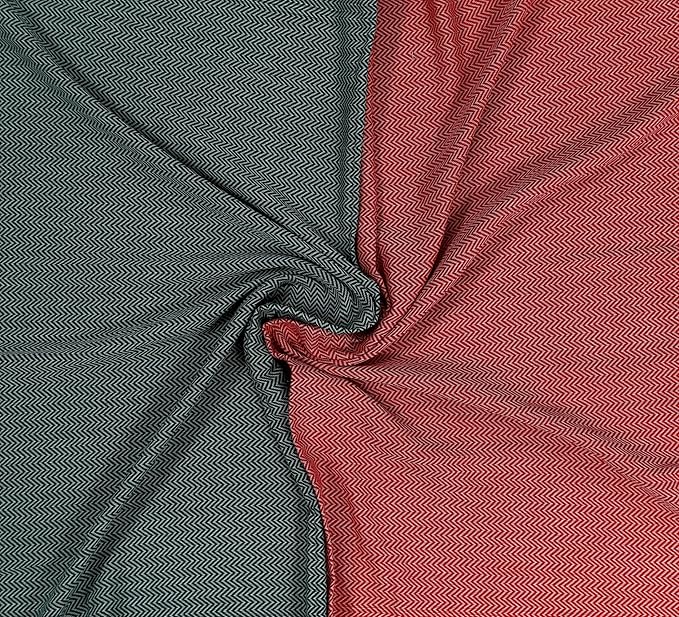 2 Oversize Cotton Travel Towel Pack Quick Dry Camping Pool Hiking Compact Portable Lightweight Absorbent Breathable Keep Warm Airplane Blanket (Pine Green and Bright Red)