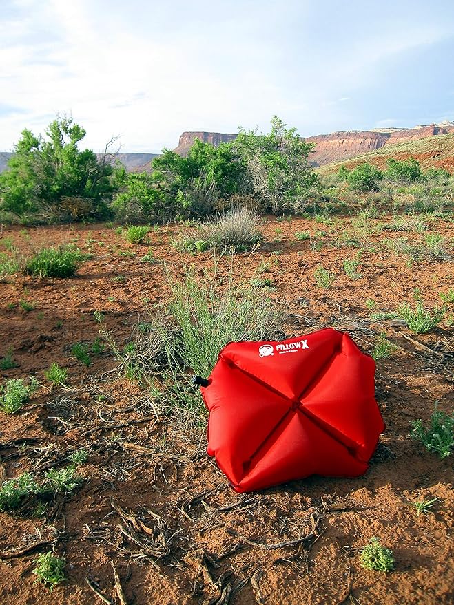 Klymit Pillow X Travel Pillow, Lightweight Inflatable Hybrid Airplane, Backpacking, Hammock, and Camping Pillow