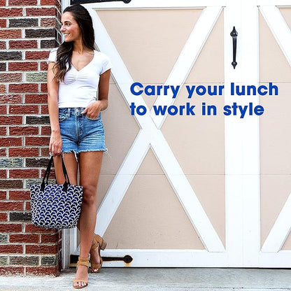 J World New York Lola Tote Bag Insulated Lunch-Box for Women, Black, One Size