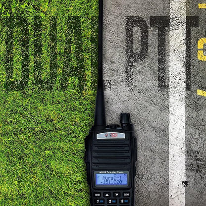 BTECH MURS-V2 200 Fully Customizable Channels MURS Two-Way Radio. USB-C Charging, IP54 Weatherproof, Dual Band Scanning (VHF/UHF), FM Radio, & NOAA Weather Broadcast Receiver