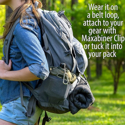Maxam 32 Ounce Aluminum Military Canteen with Cup & Cover - Stainless Steel Water Bottle for Hiking, Camping, Backpacking