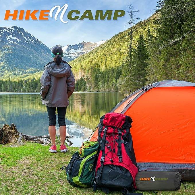 Backpacking Air Mattress Sleeping Pad - Self Inflating Waterproof Lightweight Sleep Pad Inflatable Camping Sleeping Mat w/Carrying Bag