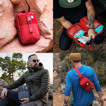 MY MEDIC MyFAK PRO Ifak First Aid Kit - 140 Life Saving Trauma and Medical Items - HSA FSA Eligible Survival Kit for Camping or Your Car - Black