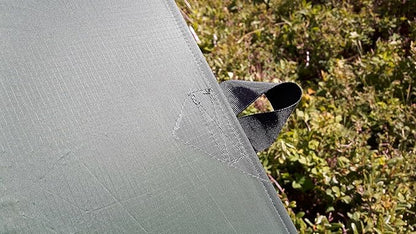 LiteOutdoors Silnylon Tarp - 11.6 Oz. - Ultralight Backpacking Tarp or Hammock Tarp (Grey, 8' x 10')