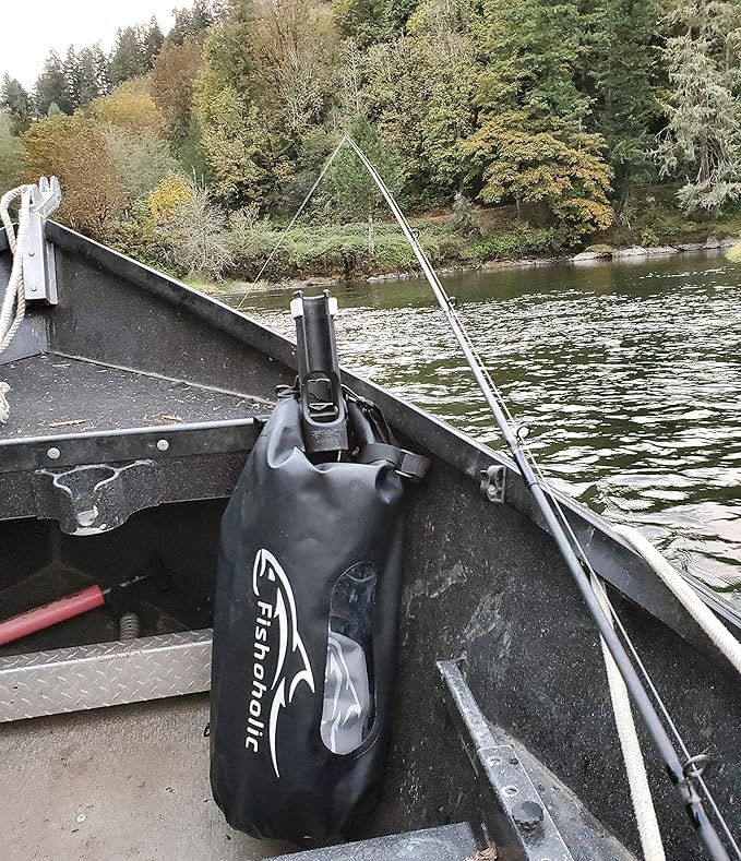 Fishoholic Dry Bag - Waterproof Gear Bags - Fail-Safe Snap - Made Tough & Durable for Kayaking Boating Fishing Hiking Camping Paddle Board & Tailgaiting