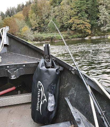 Fishoholic Dry Bag - Waterproof Gear Bags - Fail-Safe Snap - Made Tough & Durable for Kayaking Boating Fishing Hiking Camping Paddle Board & Tailgaiting