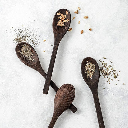 Jungle Culture® Premium Wooden Travel Utensils • Knife, Fork, Spoon, Straw, Case • Eco Friendly Alternative to Bamboo Cutlery • Coconut Bowls Zero Waste Reusable Flatware • Portable Camping Picnic Set