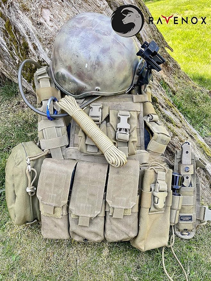 Ravenox Type III 550 Paracord | Genuine Military 550 Cord (Gold)(100 Feet)| 7 Inner Strand, 100% Twisted Nylon Cordage | Parachute Cord Rope for Military, Survival, Outdoor Recreation | Made in USA
