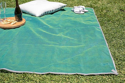 CGEAR Original Sand-Free Outdoor Rug Camping Mat - Water-Resistant & Anti-Fade Material - Military-Grade - Reversible Design - Area Rug for Beach, RV, & Picnics - includes Travel Bag