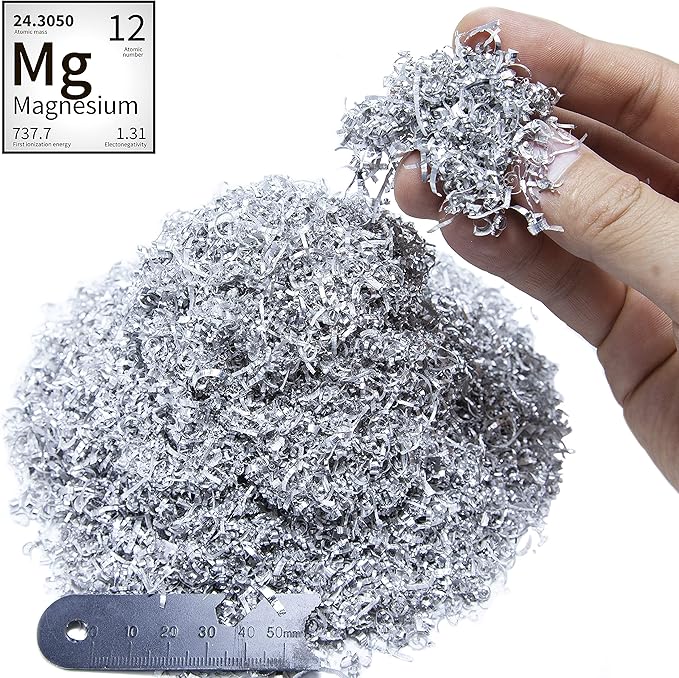 Magnesium Chips Shavings Fire Starter Kit Big Package, 99.9% Purity, Net Weight 130g, Emergency Fire Starting, Wilderness Outdoor, Camping Hiking, Jungle Survival, Package Dimensions 9''x5.5''x2.2''