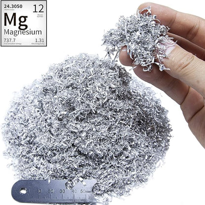 Magnesium Chips Shavings Fire Starter Kit Big Package, 99.9% Purity, Net Weight 130g, Emergency Fire Starting, Wilderness Outdoor, Camping Hiking, Jungle Survival, Package Dimensions 9''x5.5''x2.2''